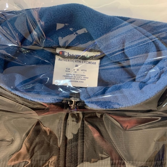 New Mens Champion Arctic Fleece Jacket Blue & Black - Picture 5 of 12